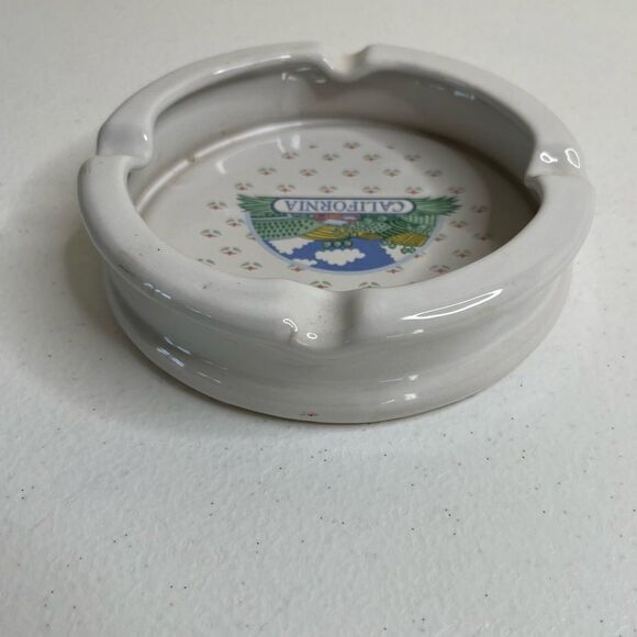 Vintage 80s California Souvenir Ashtray 4 Slot Tourist Universal Studios Cottage - Picture 4 of 10